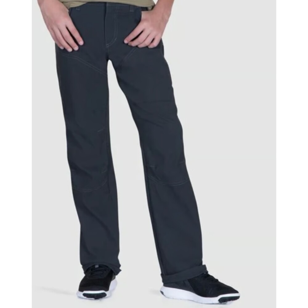 Kuhl Boy's Renegade Pants Size L 14-6 Charcoal Gray Stretch Outdoor Hiking